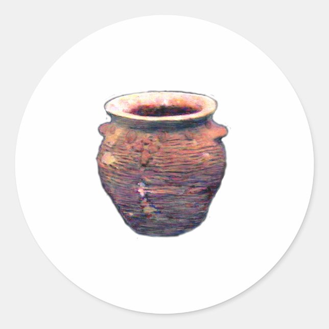 China Pot The MUSEUM Zazzle Gifts Classic Round Sticker (Front)