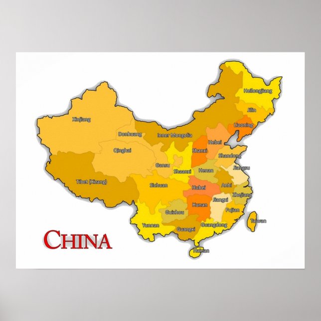 CHINA PROVINCES POSTER (Front)