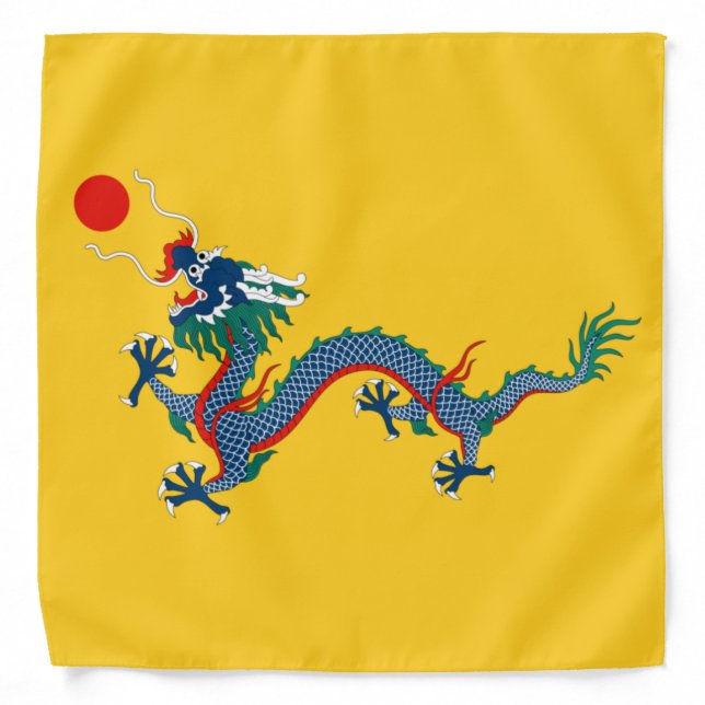 China Qing Dynasty Flag (Chinese Dragon) (Asian) Bandana (Front)