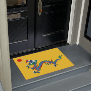 China Qing Dynasty Flag (Chinese Dragon) (Asian) Doormat