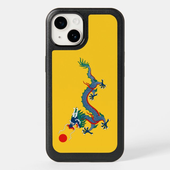 China Qing Dynasty Flag (Chinese Dragon) (Asian) Otterbox iPhone Case (Back)
