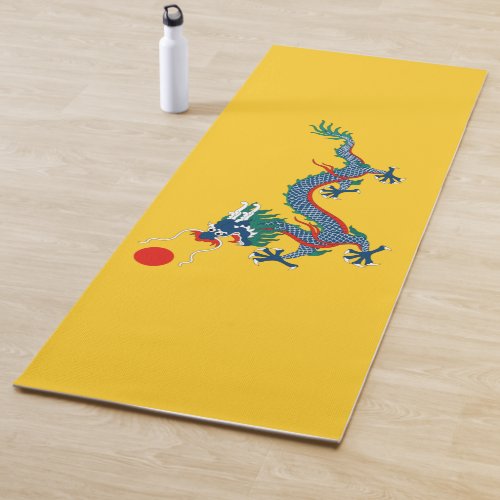 China Qing Dynasty Flag Chinese Dragon Asian Yoga Mat