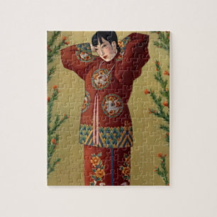 China Railway Chinese Woman Vintage Jigsaw Puzzle