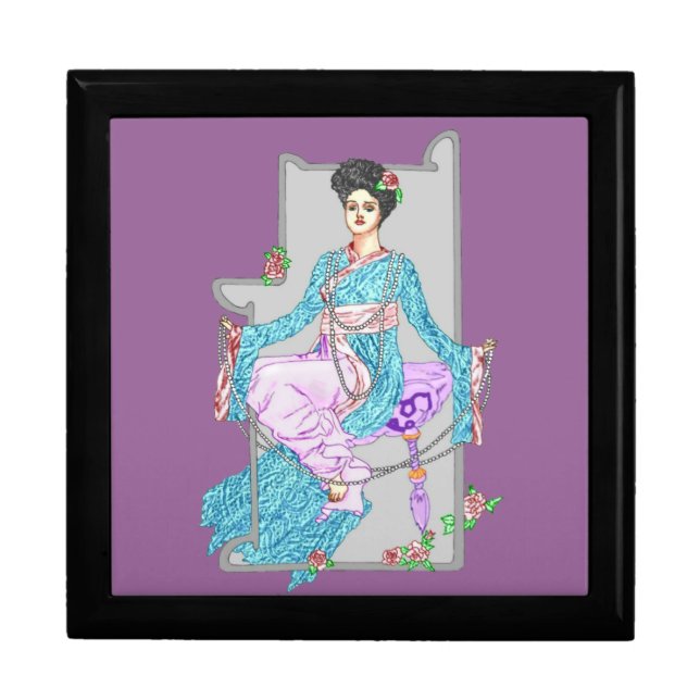China Rose & Pearls Keepsake Box (Front)