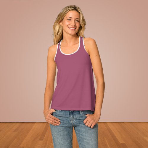 China Rose Solid Color  Tank Top