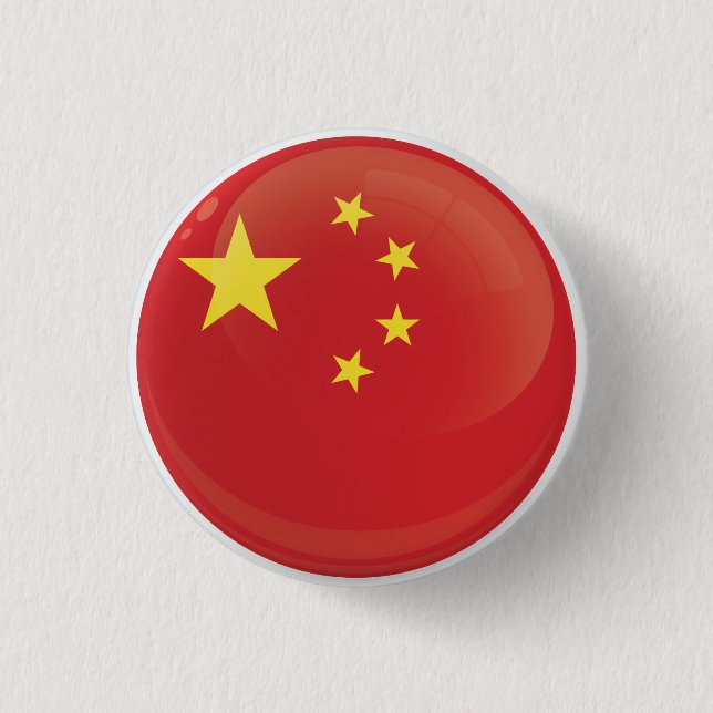 China  Round Icon Flag Button (Front)