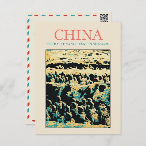 China Shaanxi Terracotta Army Postcard