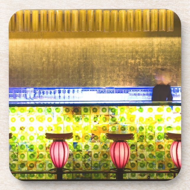 China, Shanghai. Bar in the Xin Tian Di bar 2 Drink Coaster (Front)