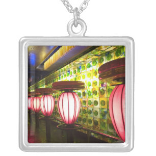 China, Shanghai. Bar in the Xin Tian Di bar Silver Plated Necklace