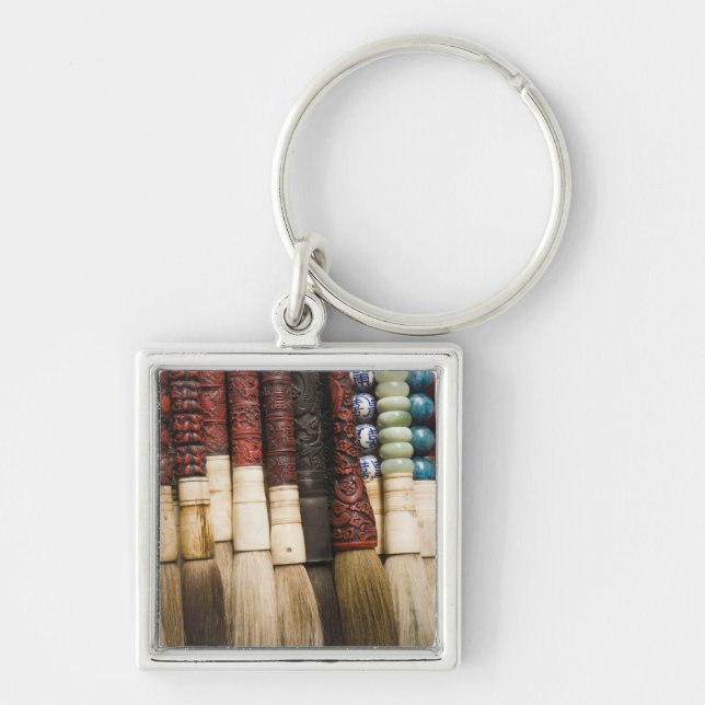 China, Shanghai. Brushes Chenghuang Miao Keychain (Front)