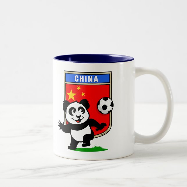 China Soccer Panda Two-Tone Coffee Mug (Right)