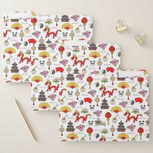 China Symbols Pattern File Folder