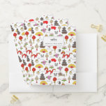 China Symbols Pattern Pocket Folder