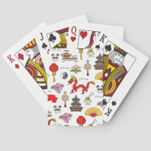 China Symbols Pattern Poker Cards
