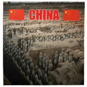 CHINA Terracotta Army Cloth Napkin