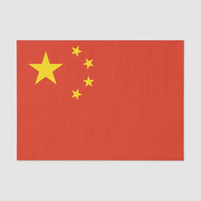 China tissue paper, Chinese Flag tissue paper (Front)