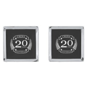 China Traditional wedding anniversary 20 years Cufflinks