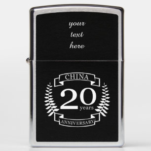 China Traditional wedding anniversary 20 years Zippo Lighter