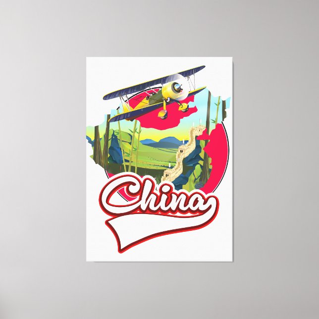 China Travel map logo Canvas Print (Front)