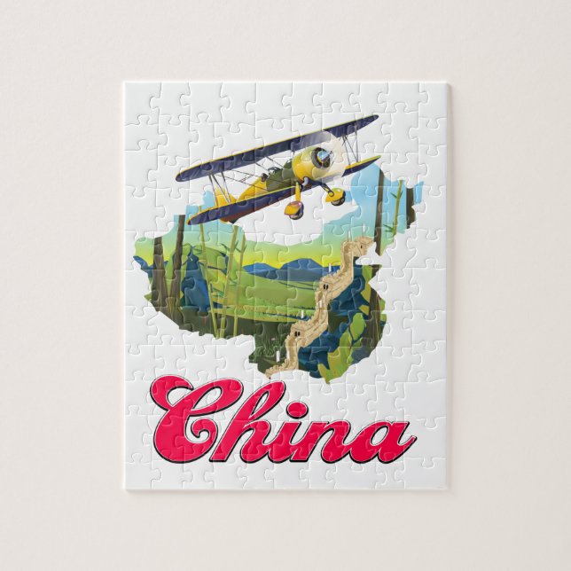 China travel map poster jigsaw puzzle (Vertical)