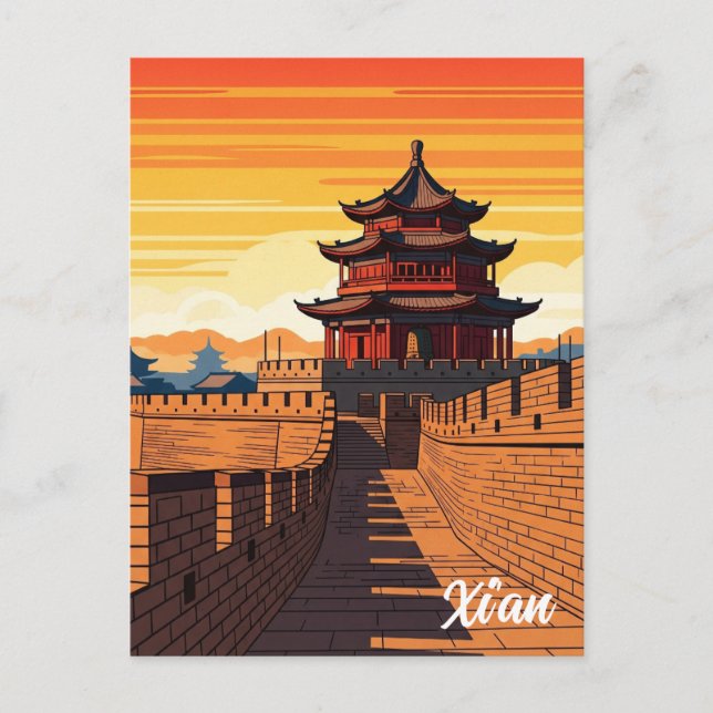 China Xi'an Travel Postcard (Front)