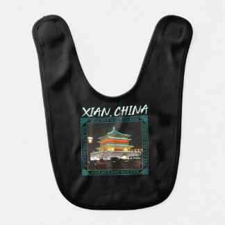 China's Ancient Xian Bell Tower Baby Bib