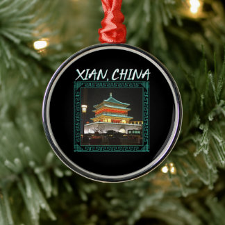 China's Ancient Xian Bell Tower Metal Ornament