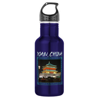 China's Ancient Xian Bell Tower Stainless Steel Water Bottle