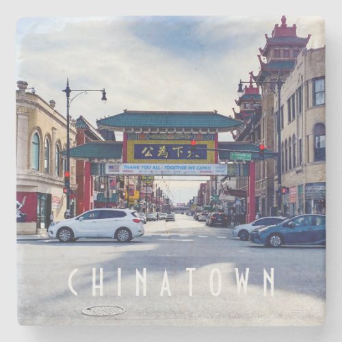 Chinatown Chicago Stone Coaster