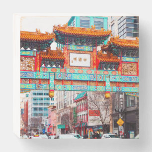 Chinatown in Washington DC. USA Wooden Box Sign