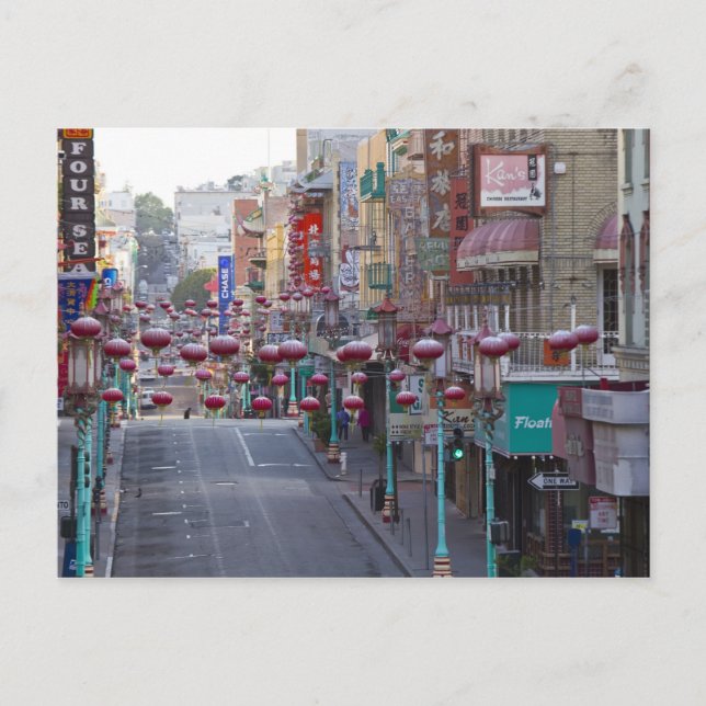 Chinatown on Grant Street in San Francisco, Postcard (Front)