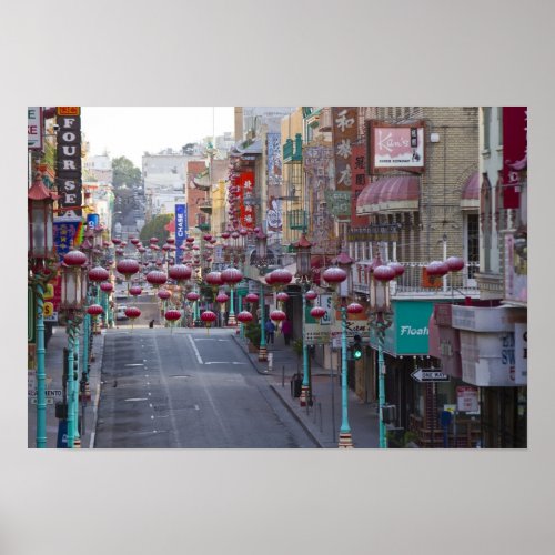 Chinatown on Grant Street in San Francisco Poster