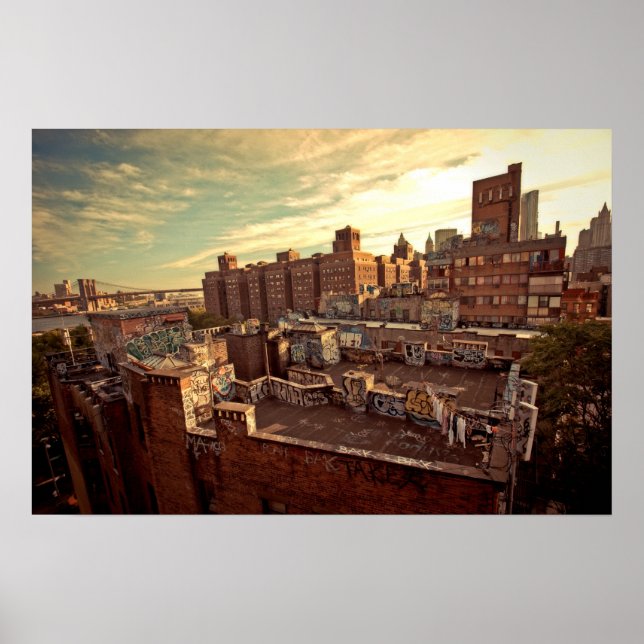 Chinatown Rooftop Graffiti Poster (Front)