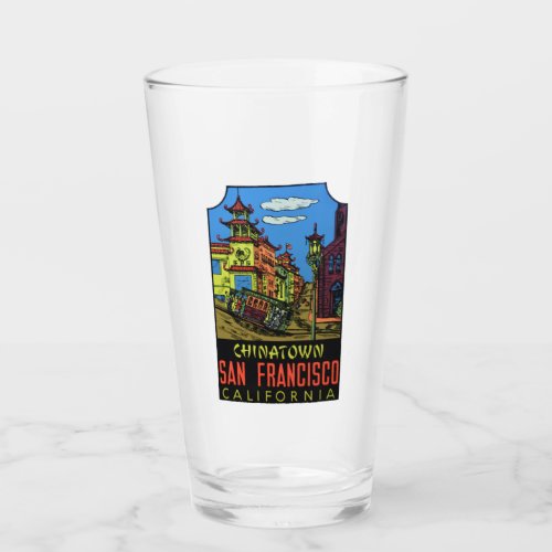 Chinatown San Francisco _ Vintage Travel Glass