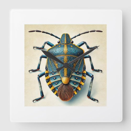 Chinch Bug 130624IREF125 _ Watercolor Square Wall Clock