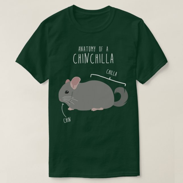 Chinchilla Anatomy 1 T-Shirt (Design Front)