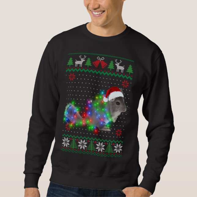 Chinchilla Animal Ugly Sweater Christmas Puppy Ani (Front)