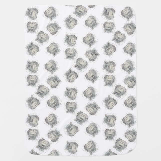Chinchilla Baby Blanket (Front)