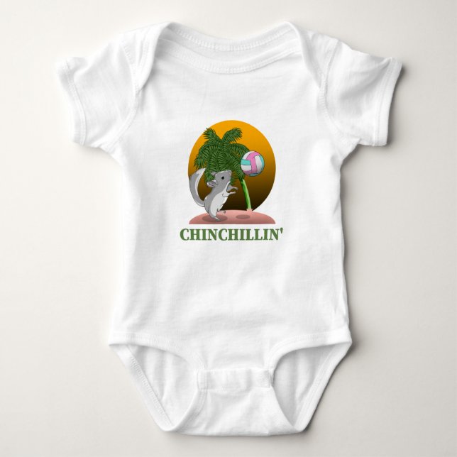 Chinchilla Chinchillin' Baby Bodysuit (Front)