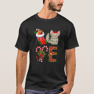 Chinchilla Christmas Lights Led Santa Hat Christma T-Shirt