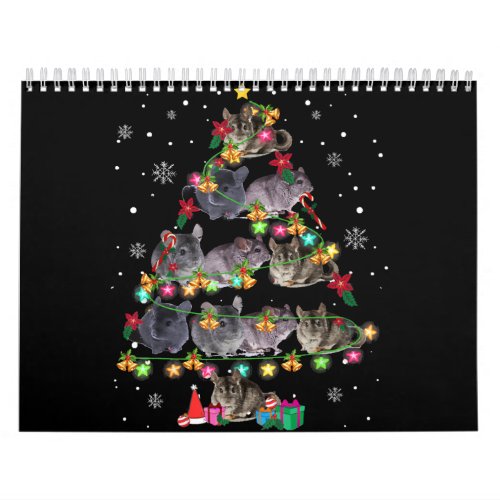 Chinchilla Christmas Tree Funny Rodents Lover Xmas Calendar