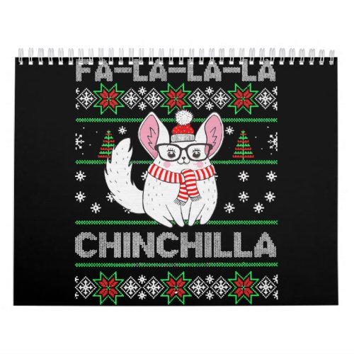 Chinchilla Christmas Ugly Gift For Chinchilla Love Calendar