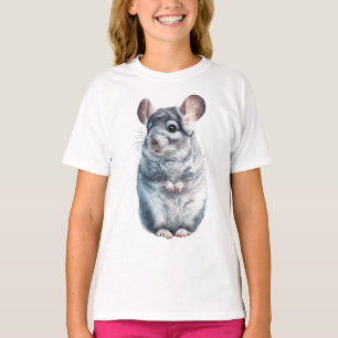 Chinchilla Fluffy Pet Portrait Kids T-Shirt