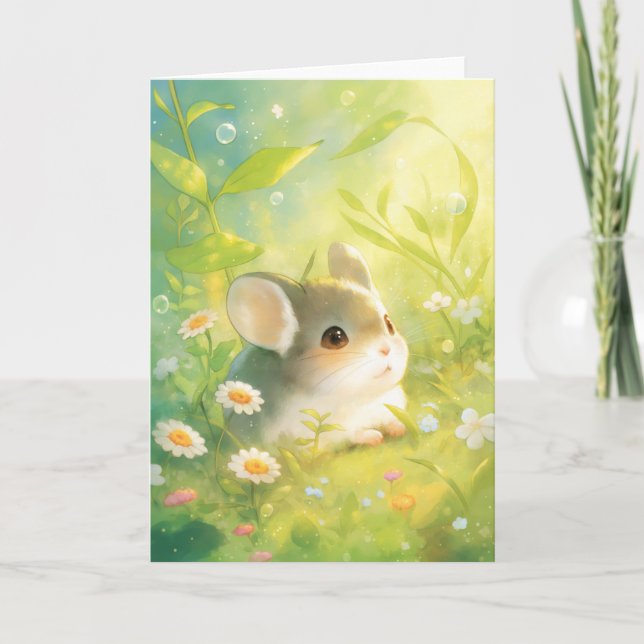 Chinchilla Garden Wonderland Card (Front)