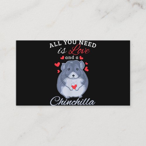 Chinchilla Gift Funny Cute Pet Animal Lover Owner Business Card