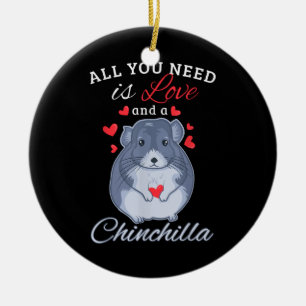 Chinchilla Gift Funny Cute Pet Animal Lover Owner Ceramic Ornament