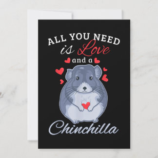Chinchilla Gift Funny Cute Pet Animal Lover Owner Holiday Card