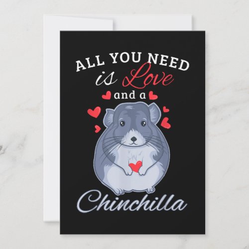 Chinchilla Gift Funny Cute Pet Animal Lover Owner Holiday Card