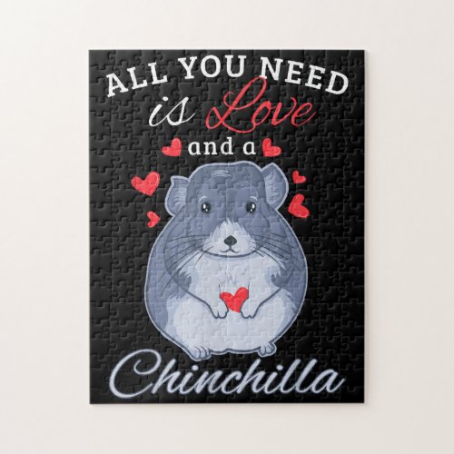 Chinchilla Gift Funny Cute Pet Animal Lover Owner Jigsaw Puzzle