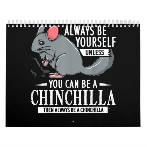 Chinchilla Gift Funny Cute Pet Calendar